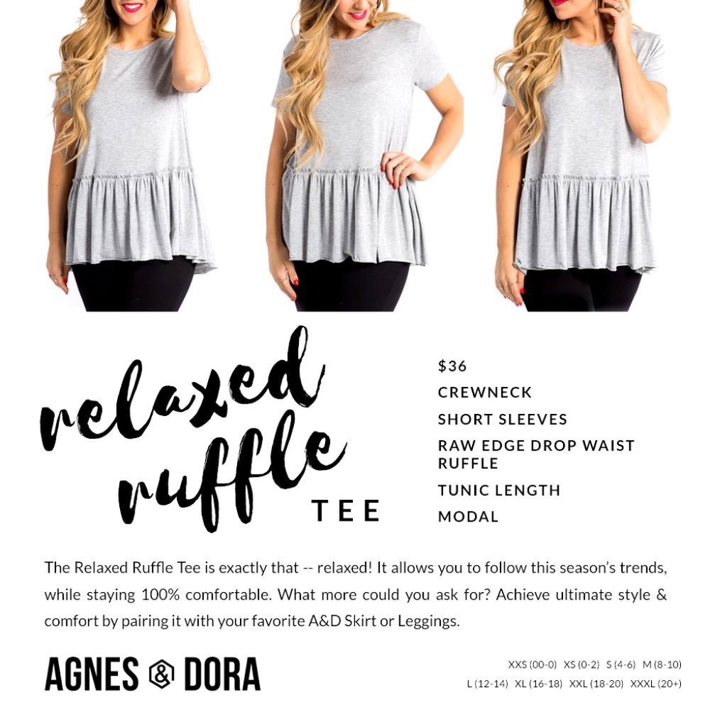 Relaxed ruffle tee